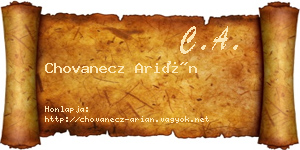 Chovanecz Arián névjegykártya